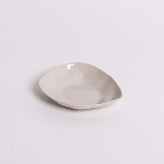 Close-up of Haan Condiment Dish showing matte hand-finished texture