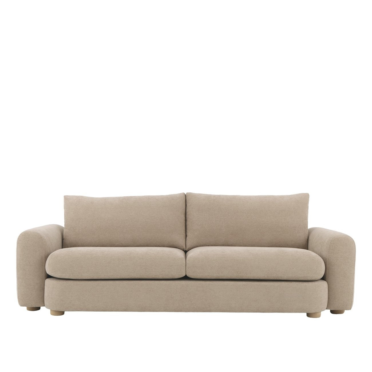 A generously scaled sofa with soft structure, deep comfort, and a richly textured chenille finish.