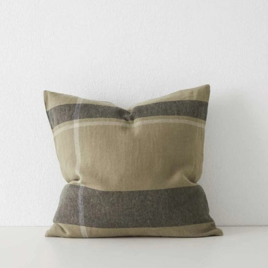 Close-up of Dante Cushion’s natural linen texture