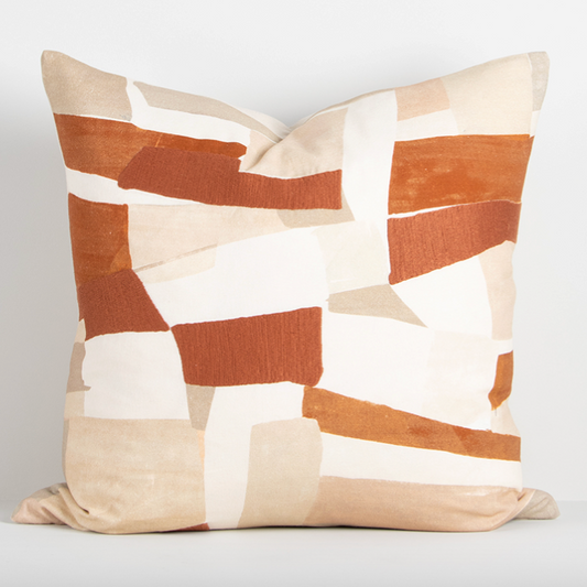 Close-up of Lucio Cushion’s matte embroidery details