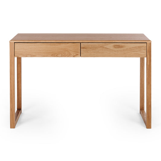 Solid oak table with thick oak veneer top