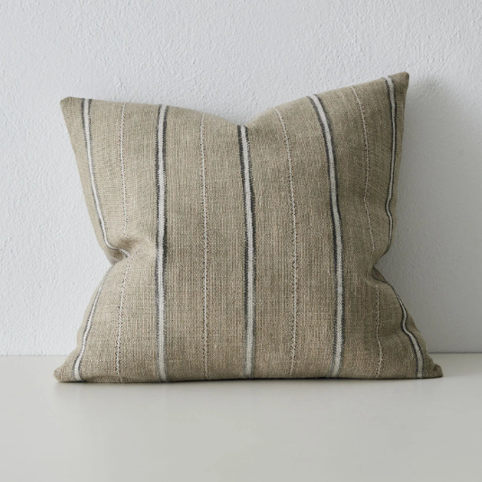 Isola Fog woven cushion with chunky stripe design – BLACK Concept Store