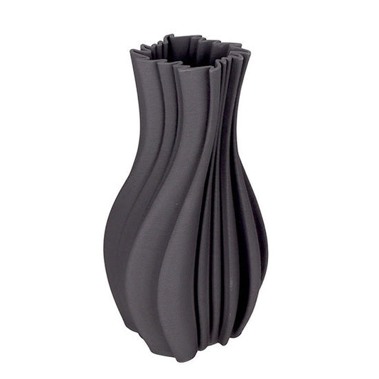 Discover the Louella Grey Large Vase – a 3D printed ceramic piece with a textured finish and watertight design, ideal for modern floral arrangements or decorative styling.