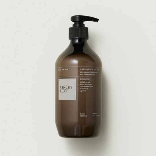 Sootherup hand and body lotion bottle - Wild Berries and sweet almond