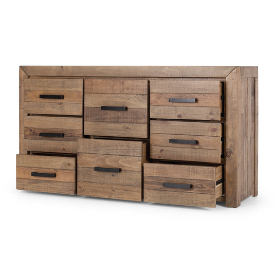 Chunky unsorted wood sideboard, 156cm wide