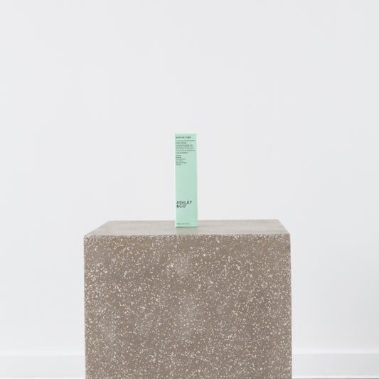 Applying cream to hands for intensive moisture