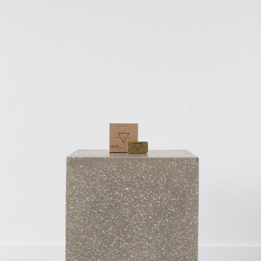 Close-up of Lavender, Chamomile, Sweet Orange, Petitgrain, and Sandalwood ingredients