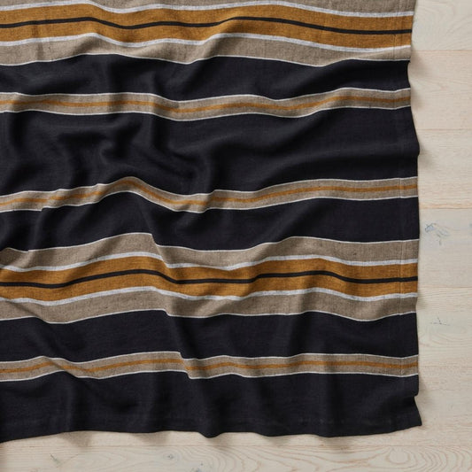 Reversible twill linen throw Franco