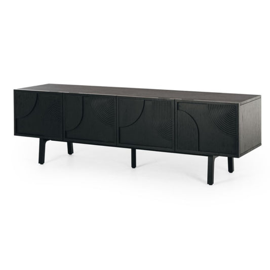 Contemporary solid oak entertainment unit with ample storage – BLACK Concept Store