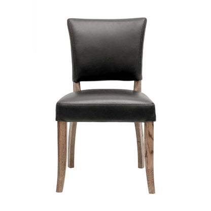 Leather Dining Chair with solid wood frame