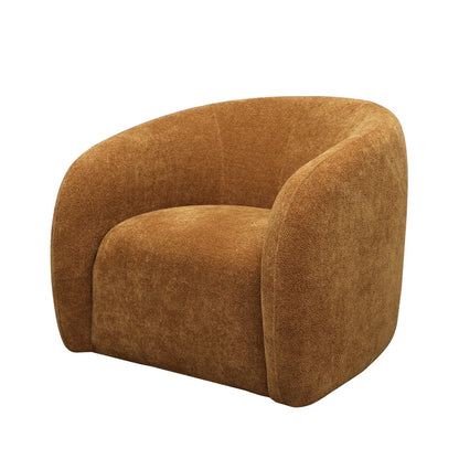 A sculptural swivel chair with deep comfort, tailored curves, and a timeless, versatile design.