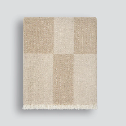 Winton Throw in double-weave abstract check