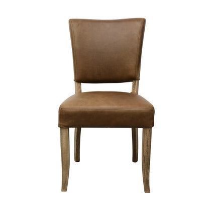 Leather Dining Chair with solid wood frame