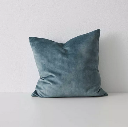 Shop the Ava 50x50cm cushion – a velvet-look design with soft printed texture, offering a versatile, low-maintenance option for modern interiors.