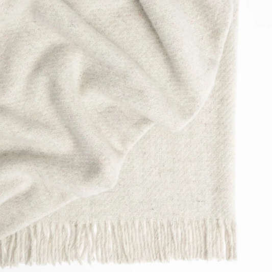 Opal Colour Throw blanket with fringes NZ Wool