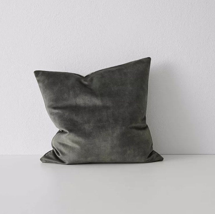 Shop the Ava 50x50cm cushion – a velvet-look design with soft printed texture, offering a versatile, low-maintenance option for modern interiors.