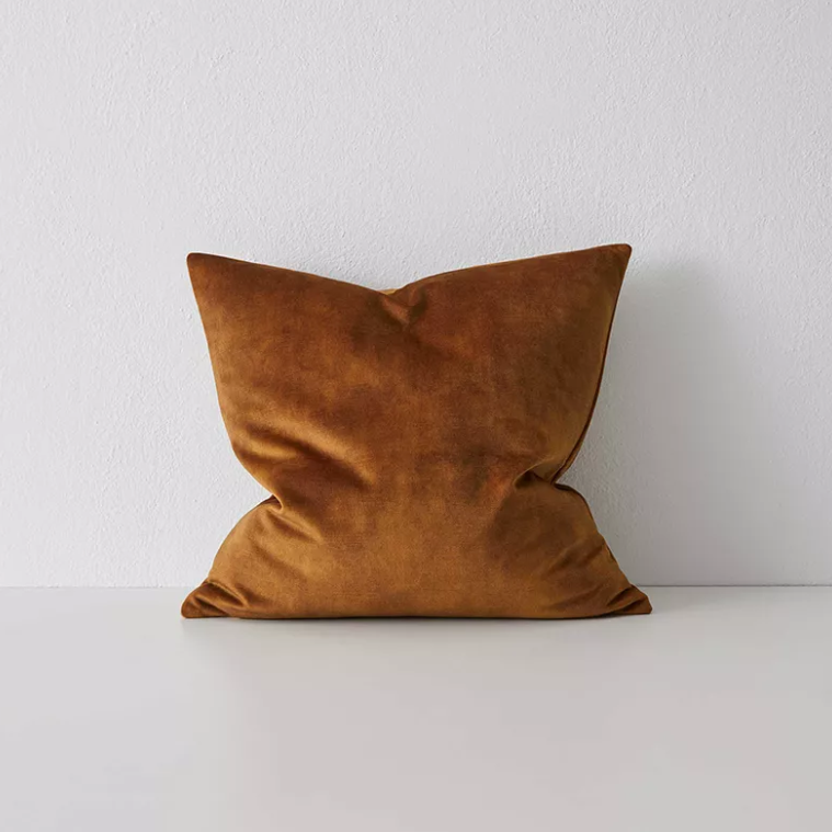 Shop the Ava 50x50cm cushion – a velvet-look design with soft printed texture, offering a versatile, low-maintenance option for modern interiors.