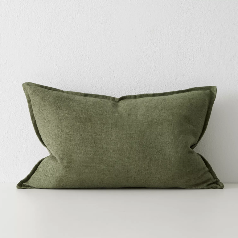 Shop the Fiore 50x50cm and 40x60cm lumbar cushions – linen-blend chenille with vintage-inspired sheen, providing texture and classic elegance for any interior.