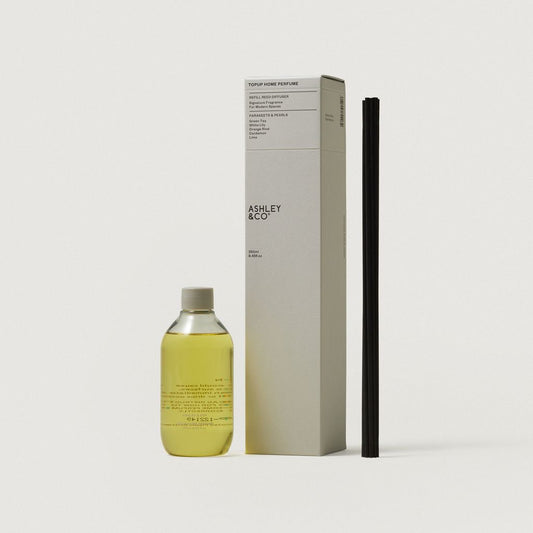 Ashley & Co Green Tea & White Lily Home Perfume Topup Kit with reed sticks