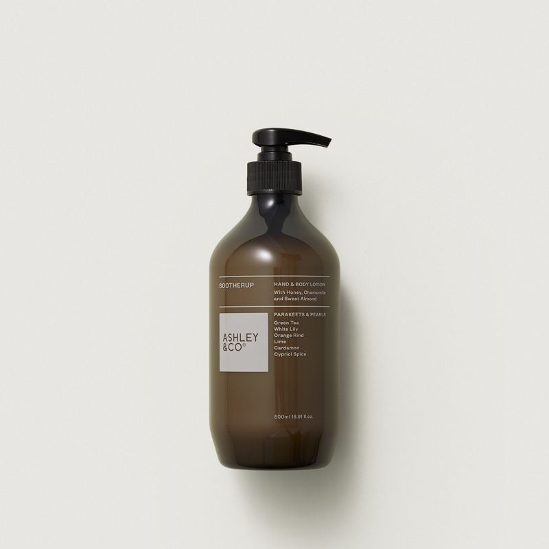 Sootherup hand and body lotion – Green Tea and White Lily fragrance