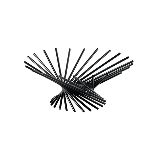 Add a bold statement to your space with this modern black metal sculptural décor piece. A striking contemporary accent perfect for shelves, consoles, or coffee tables.