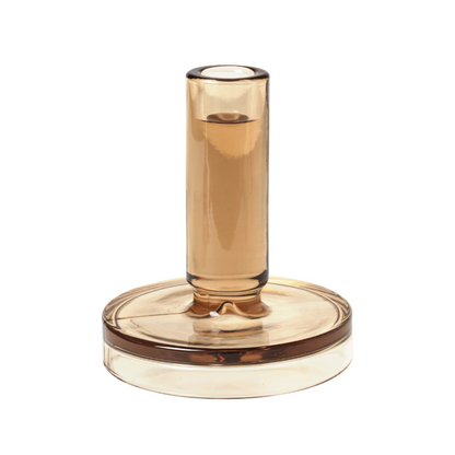 Candle holder heavy glass, exuding timeless elegance and sophistication