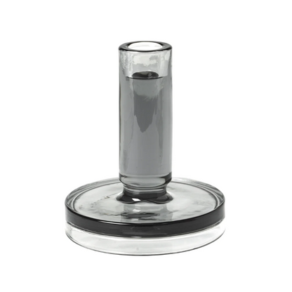 Candle holder heavy glass, exuding timeless elegance and sophistication