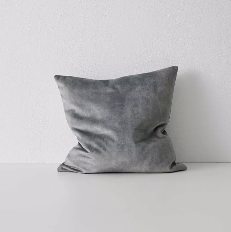 Shop the Ava 50x50cm cushion – a velvet-look design with soft printed texture, offering a versatile, low-maintenance option for modern interiors.