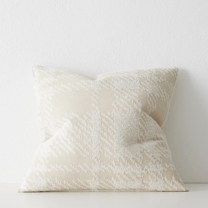 Sustainable fabric blend cushion with concealed zipper