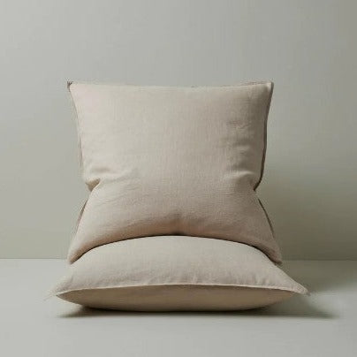 Luxurious prewashed French linen pillowcases with organic feel