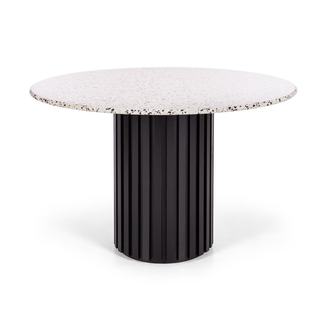 Terrazzo Round Dining Table - Black