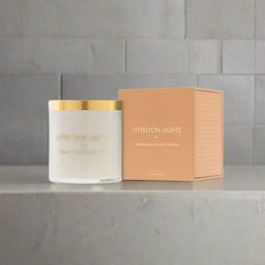 Lyttelton Lights Candle - Sandalwood & Vanilla